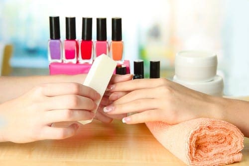 Manicurist, Client, and Nail Polish