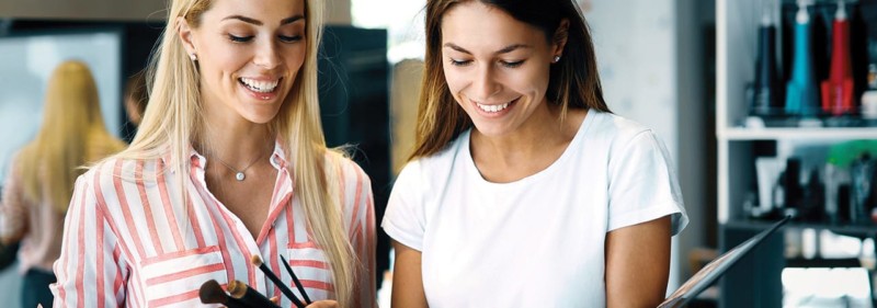 Women Smiling in Salon