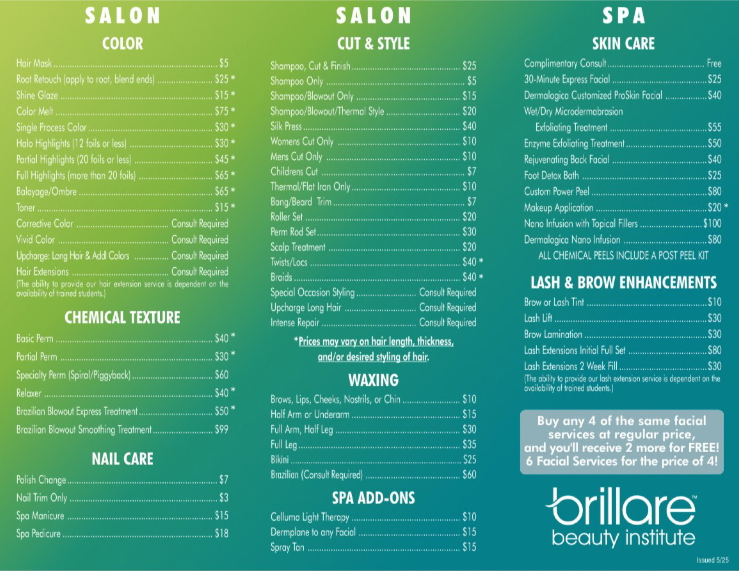 Cleveland Menu Of Services